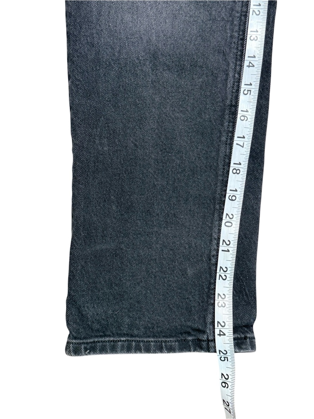 American Eagle Super High Rise Ankle Straight Jeans Black Wash Size 6 Short - Picture 10 of 11